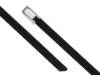 Picture of 12 Inch Black Coated Stainless Steel Cable Ties - 100 Pack