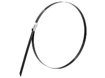 Picture of 14 Inch Black Coated Stainless Steel Cable Ties - 100 Pack