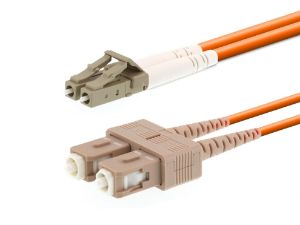 Picture of Multimode Duplex Fiber Optic Patch Cable (50/125) - LC to SC