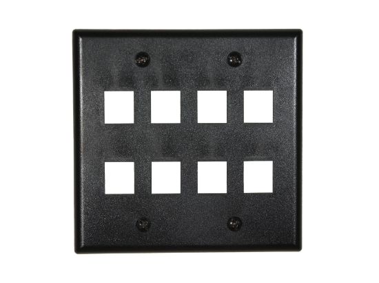 Picture of 8 Port Keystone Faceplate - Dual Gang