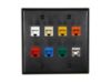 Picture of 8 Port Keystone Faceplate - Dual Gang