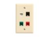 Picture of 4 Port Keystone Faceplate - Single Gang